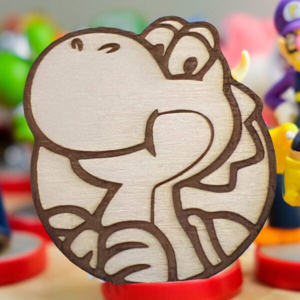 Stylish Mario Wooden Laser Engraved Coasters - 6 Pack - Image 7