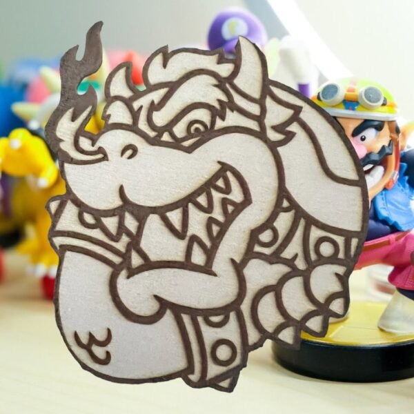 Stylish Mario Wooden Laser Engraved Coasters - 6 Pack - Image 3